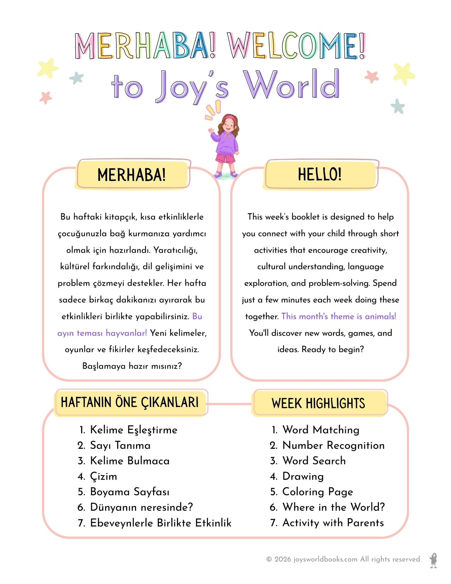 JWLL Türkçe | English | Ages 2-5