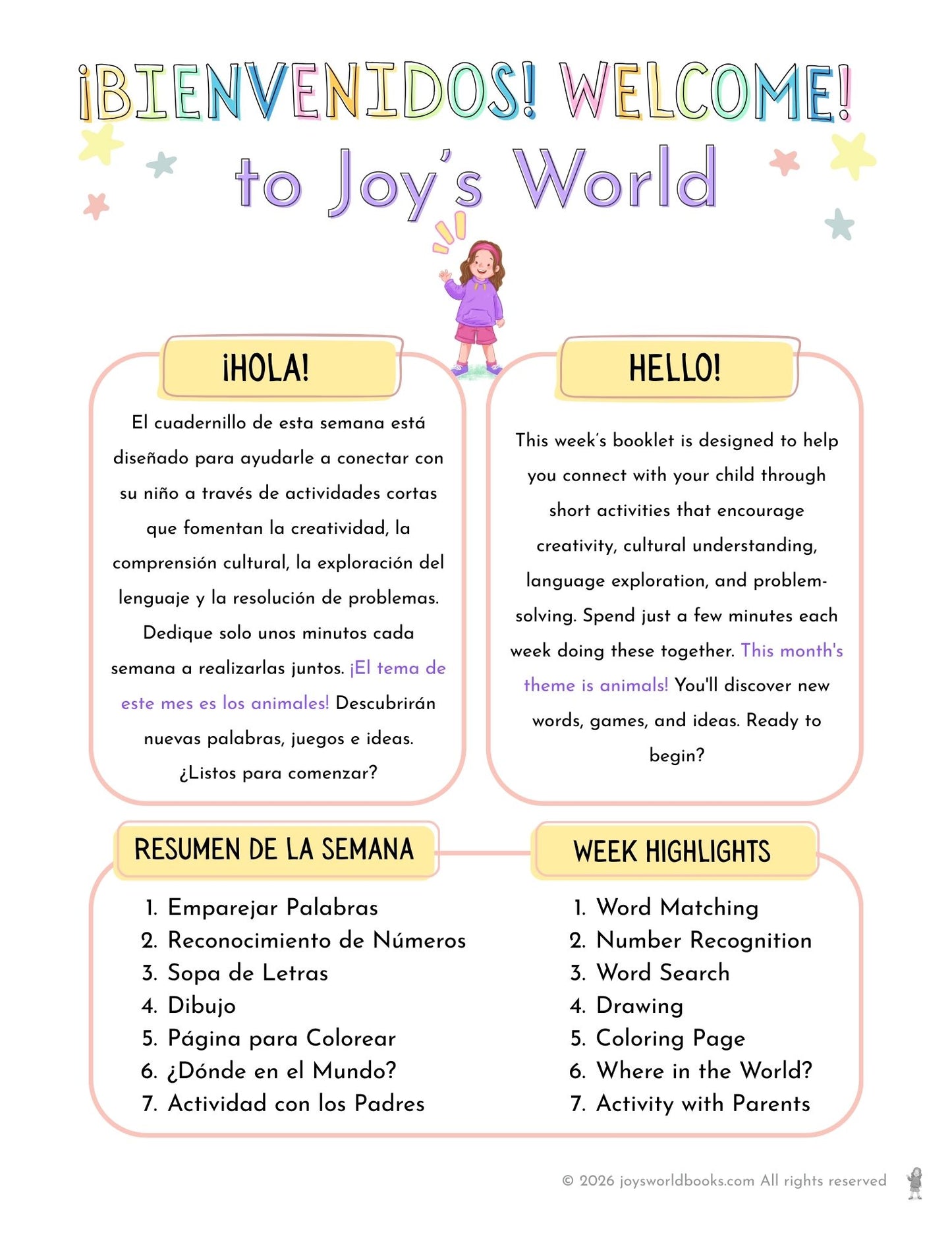 JWLL Español (LATAM) | English | Ages 2-5