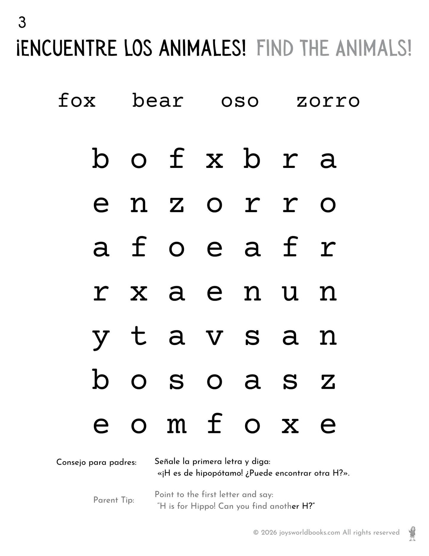 JWLL Español (LATAM) | English | Ages 2-5