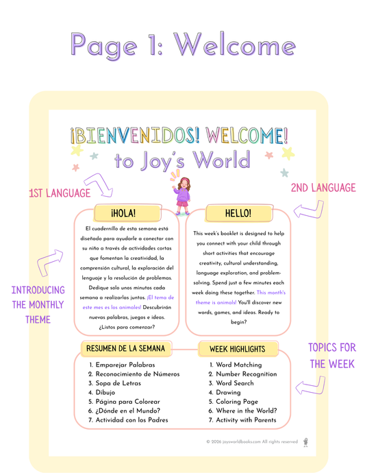 Little Linguists – Free Sample Week (Spanish–English | Ages 2–5)